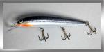 Karikko Wobbler, Länge: 11 cm, Farbe: Weissfisch Schwarz-Silber-Weiss 016, schwimmend, von Suomen Uistin The Finnish Lure Company (Jarmo Rapala)